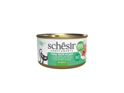 schesir jelly cat tuniak s morskou riasou 70g