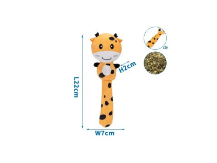 plysova hracka pre macku nobleza s cat nip zirafa 22cm