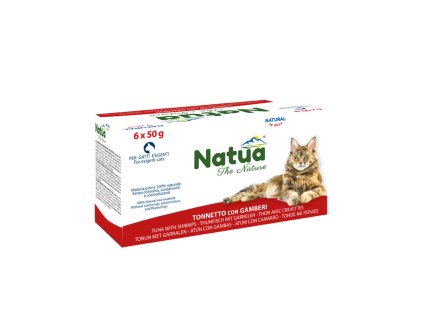 natua cat adult multipack filety z tuniaka a krevety 6x50g