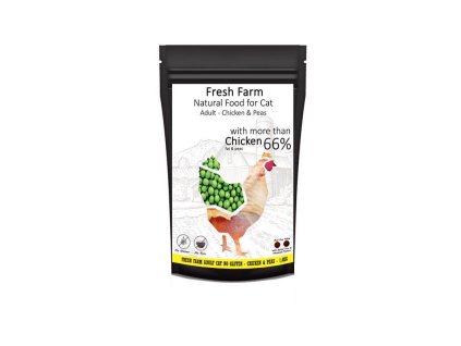 fresh farm no gluten cat adult kuracie s hraskom 10kg