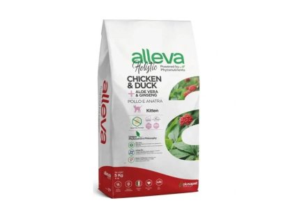 Alleva HOLISTIC cat kitten chicken duck aloe vera gingseng 5 kg 8002754102841