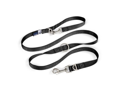 CURLI Nastaviteľné vodítko pre psov Nylon Black M 200x1,5cm