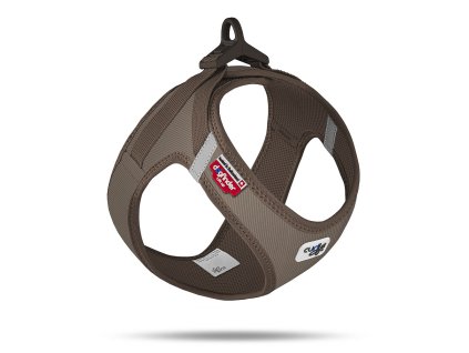 CURLI Postroj pre psov so sponou Manšester Brown S, 4-7 kg