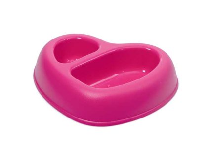 COBBYS PET AMORE Double 0,50+0,20l 27x22,5x6,5 dvojmiska plastová