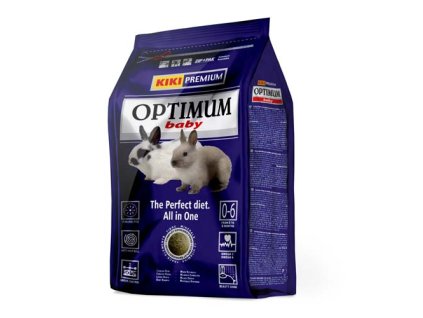 KIKI OPTIMUM BABY 600g špeciálne chrumkavé granule pre mladé zajace znižujúce zápach moču