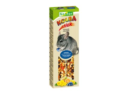 NESTOR Tyčinka pre činčily s trnkami, pomarančom a orechami 2ks 115g