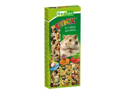 NESTOR Tyčinka 3 v 1 pre hlodavce ovocie, med, tropické ovocie 3ks 175g