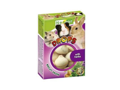 NESTOR BISCUIT DROPS 35g piškóty pre hlodavce s bylinkami