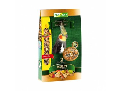 NESTOR PREMIUM Prémiové krmivo pre stredné papagáje 1400ml/800g +Tyčinka zdarma