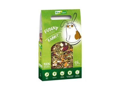 NESTOR PREMIUM Funny Rabbit 1500ml/480g- prírodné krmivo pre zajace
