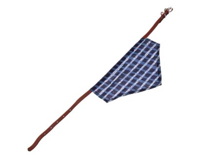 COBBYS PET Obojok z pravej kože so šatkou 10mm/50cm VZOR -1