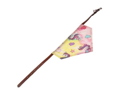 COBBYS PET Obojok z pravej kože so šatkou 15mm/55cm VZOR -5
