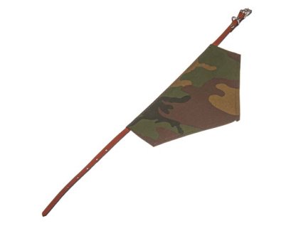 COBBYS PET Obojok z pravej kože so šatkou 15mm/55cm VZOR -6