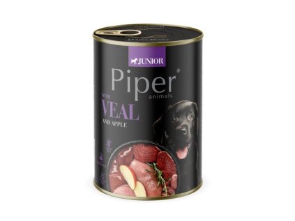 PIPER JUNIOR 400g teľacie mäso a jablko konzerva pre šteniatka