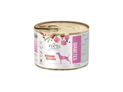 4Vets NATURAL VETERINARY EXCLUSIVE DIABETES 185g pre psov s cukrovkou
