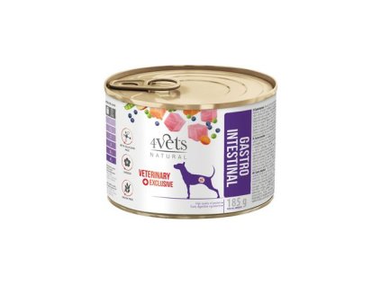 4Vets NATURAL VETERINARY EXCLUSIVE GASTRO INTESTINAL 185g pre psov pri ochoreniach tráviaceho traktu