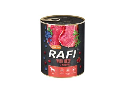 RAFI paštéta s hovädzím mäsom, čučoriedkami a brusnicami 800g - konzerva