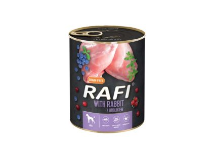 RAFI paštéta s králikom, čučoriedkami a brusnicami 800g - konzerva