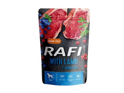 RAFI paštéta s jahnacím mäsom, čučoriedkami a brusnicami 500g - kapsička