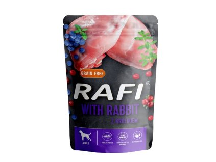 RAFI paštéta s králikom, čučoriedkami a brusnicami 500g - kapsička