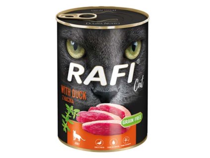 RAFI Cat Grain Free - Bezlepková konzerva s kačacím mäsom pre mačky 400g - konzerva