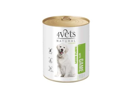 4Vets NATURAL SIMPLE RECIPE so zverinou 800g konzerva pre psov