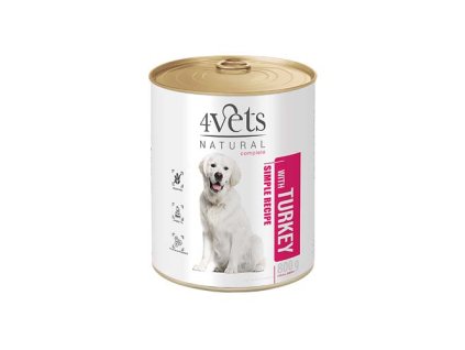 4Vets NATURAL SIMPLE RECIPE s moriakom 800g konzerva pre psov