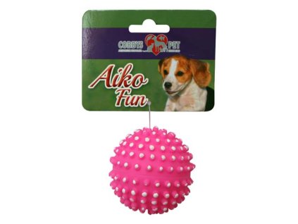 COBBYS PET AIKO FUN Lopta s pichliačmi 6,5cm gumená hračka pre psov