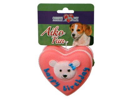 COBBYS PET AIKO FUN Torta Happy Birthday 9,2cm gumená hračka pre psov