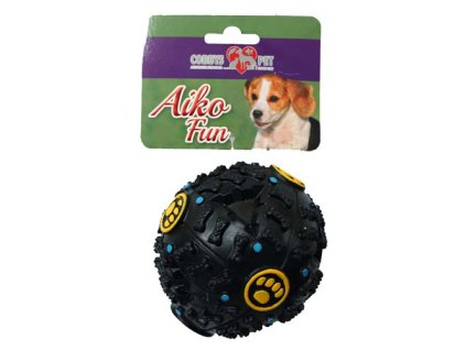 COBBYS PET AIKO FUN Hrkajúca lopta 9,5cm s otvorom na pochúťky