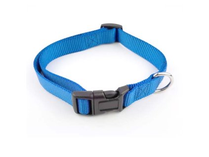 COBBYS PET Nastaviteľný textilný obojok 2,0x35-50cm modrý
