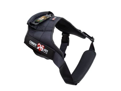 COBBYS PET Postroj K9 L 65-80cm čierny