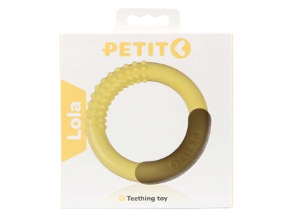 EBI PETIT LOLA Hryzátko pre šteňatá a dospelých psov malých plemien žltý krúžok 10x10cm