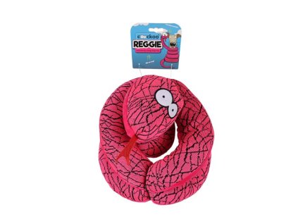 EBI COOCKOO Reggie pískacia hračka - had 140x10x10cm ružová