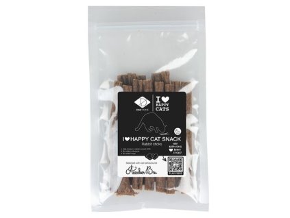 EBI D&D I LOVE HAPPY CAT Tyčinky z kuracieho a králičieho mäsa pre mačky +/- 70g 11cm