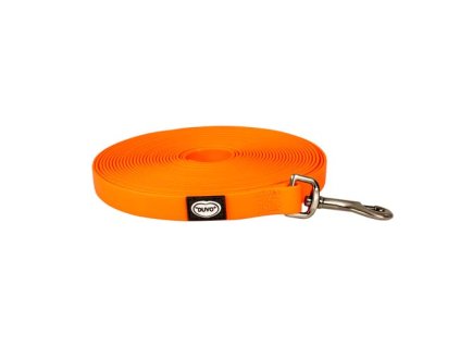 DUVO+ Explor Stopovacie vodidlo z PVC neónovo oranžový popruh 15m/20mm