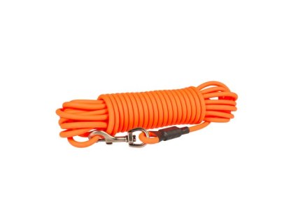 DUVO+ Explor Stopovacie vodidlo z PVC neónovo oranžové lanko 5m/8mm