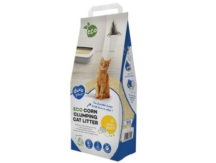 DUVO+ Eco hrudkujúca podstielka pre mačky z kukurice 10kg/16,37l