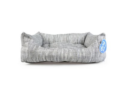 DUVO+ Mäkký pelech pre psov s extra hrubým vankúšom 70x60x18cm sivý