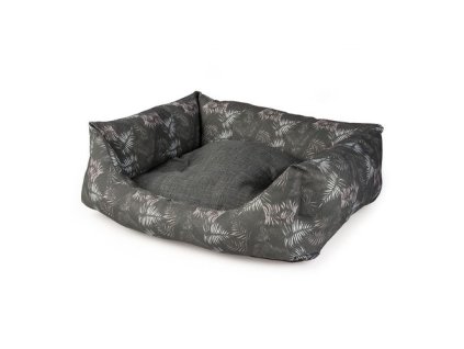 DUVO+ Mäkký pelech pre psov s exotickým vzorom 60x45x16cm čierny