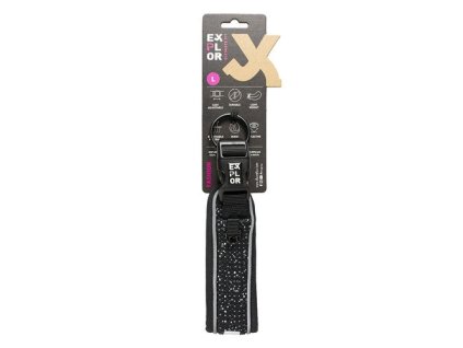 DUVO+ EXPLORER Ultimate fit CONTROL Prémiový obojok vyrobený z priedušných látok L 45-51cm granitovo čierny
