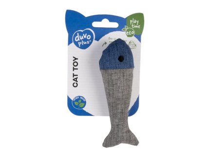 DUVO+ Eco hračka pre mačky s catnipom ryba 13,5x4,5x3cm