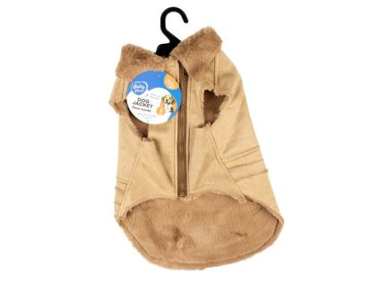 DUVO+ štýlová bunda pre psov L 60cm béžová