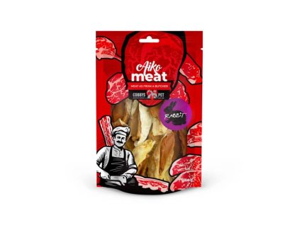 COBBYS PET AIKO Meat sušené králičie ucho plnené kuracím mäsom 200g
