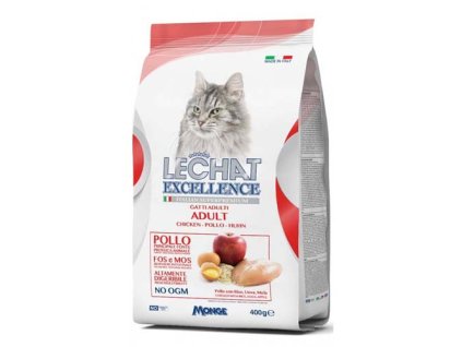 MONGE LECHAT EXCELLENCE ADULT Chicken 400g superprémiové krmivo pre mačky