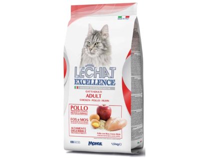 MONGE LECHAT EXCELLENCE ADULT Chicken 1,5kg superprémiové krmivo pre mačky