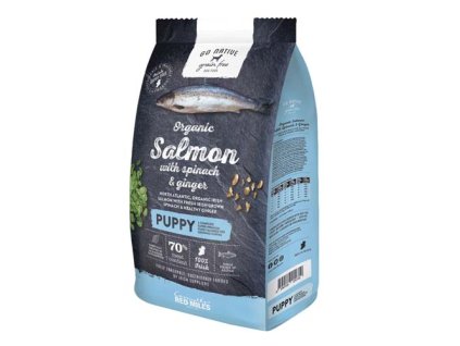 GO NATIVE Puppy Salmon with Spinach and Ginger 4kg ultraprémiové krmivo pre šteňatá s lososom, špenátom a zázvorom