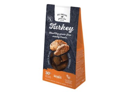 GO NATIVE Essentials Turkey 100g nízkokalorická pochúťka pre psov s 30% morčacím mäsom