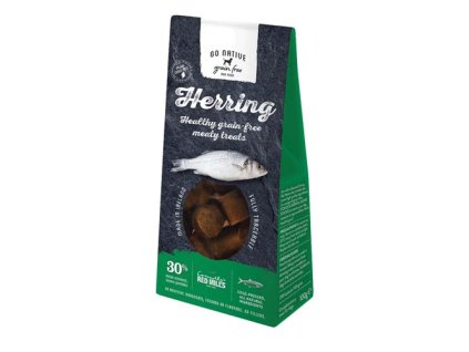 GO NATIVE Essentials Herring 100g nízkokalorická pochúťka pre psov s 30% obsahom sleďa