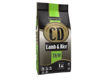 DELIKAN CD Lamb and Rice 23/11 1kg Kompletné superprémiové krmivo s jahňacím mäsom a ryžou pre psy stredných a veľkých plemien